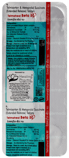 Telmaheal Beta 50 Tablet 10 Telmaheal Beta 50 Tablet 10